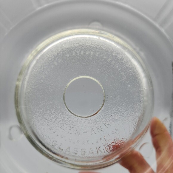 Baking Bundt Cake Pan Jello Mold Clear Glass Vintage McKee Queen Anne Glasbake - Picture 3 of 11